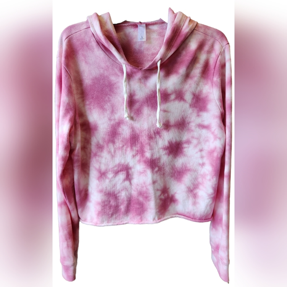 Alternative Apparel tie dye cropped hoodie